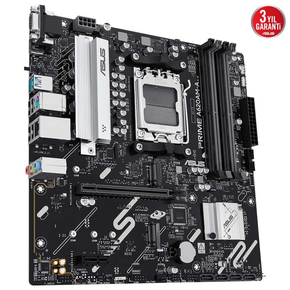 ASUS PRIME A620AM-A-CSM DDR5 7600MHZ(OC) M.2 AM5