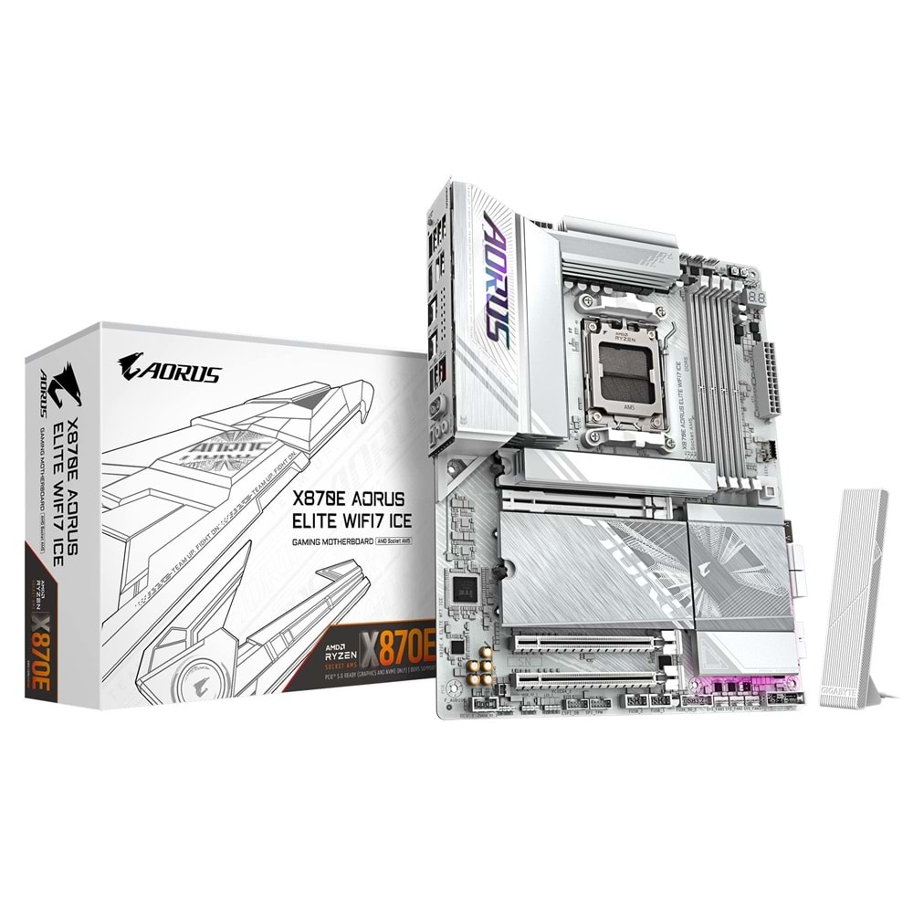 GIGABYTE X870E AORUS ELITE WIFI7 ICE DDR5 M.2 HDMI DP ATX AM5