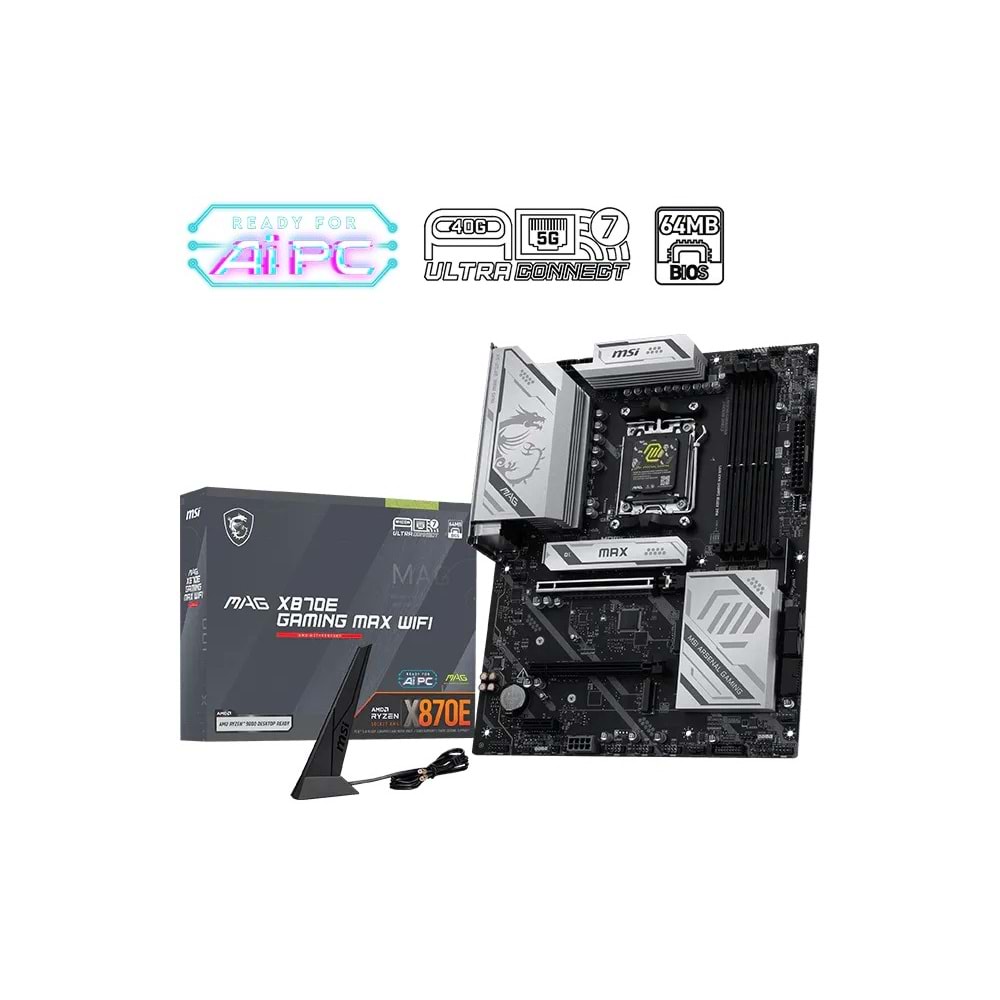 MSI MAG X870E GAMING MAX WIFI DDR5 AMD X870