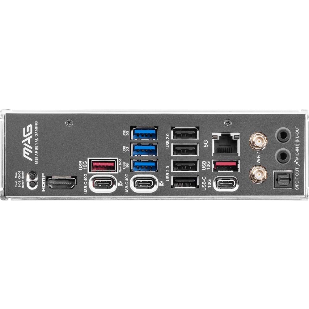 MSI MAG X870E TOMAHAWK WIFI AM5 DDR5 8400MHZ(OC) USB4 4x M.2 HDMI 2X DP 5G LAN WIFI 7 RGB ATX