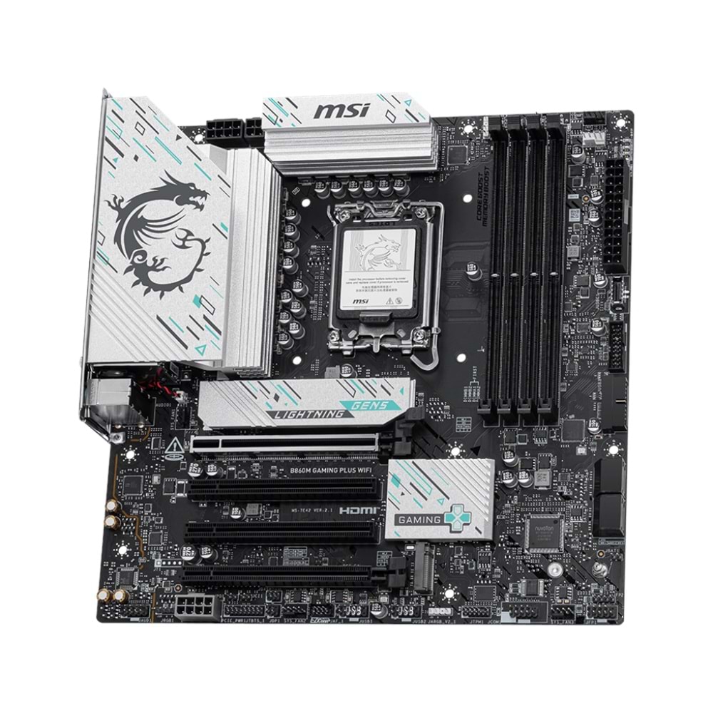MSI B860M GAMING PLUS WIFI SOKET 1851 DDR5 8600MHZ(OC) 3xM.2 1x TB4 HDMI DISPLAY 5G LAN WIFI 7 mATX
