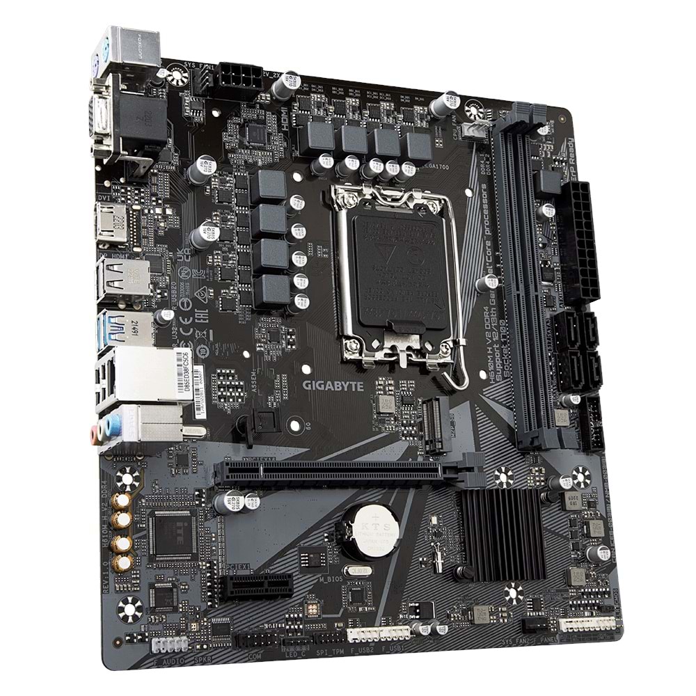 GIGABYTE H610M H V2 DDR4 3200Mhz(OC) M.2 mATX 1700p