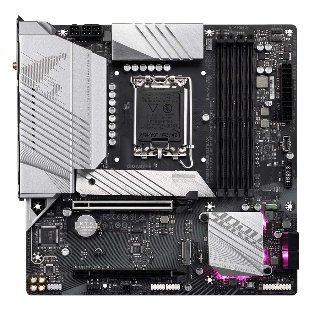 GIGABYTE B760M AORUS ELITE AX 5333MHz(OC) DDR5 M.2 mATX 1700p