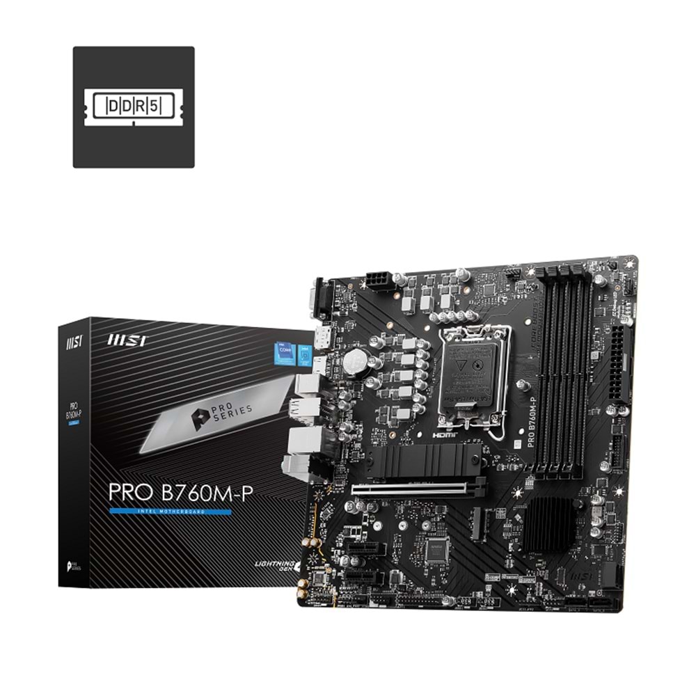 MSI PRO B760M-P DDR5 6800MHz(OC) M.2 HDMI mATX 1700p