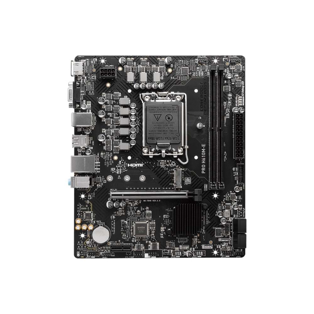 MSI PRO H610M-E DDR5 5600MHZ(OC) HDMI VGA M.2 mATX 1700P
