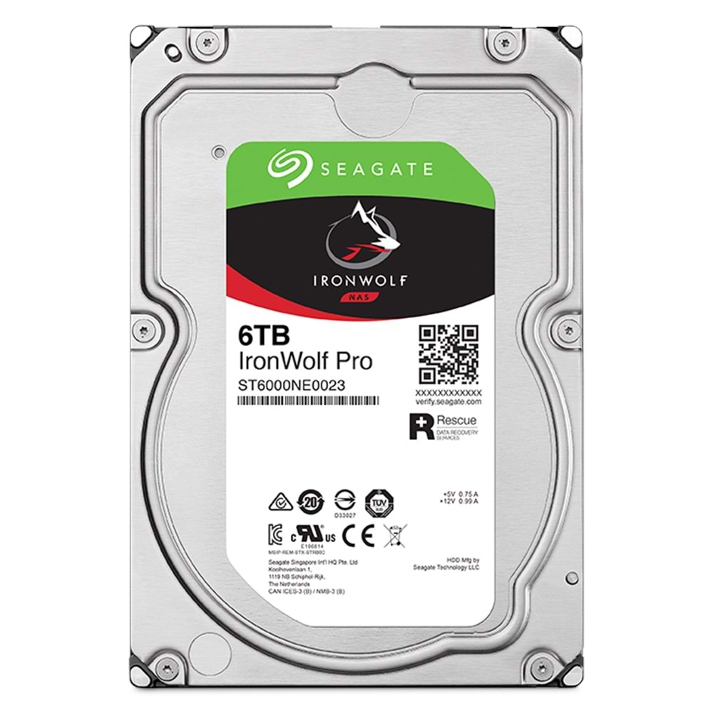 6TB SEAGATE IRONWOLF 7200RPM 256MB ST6000NT001