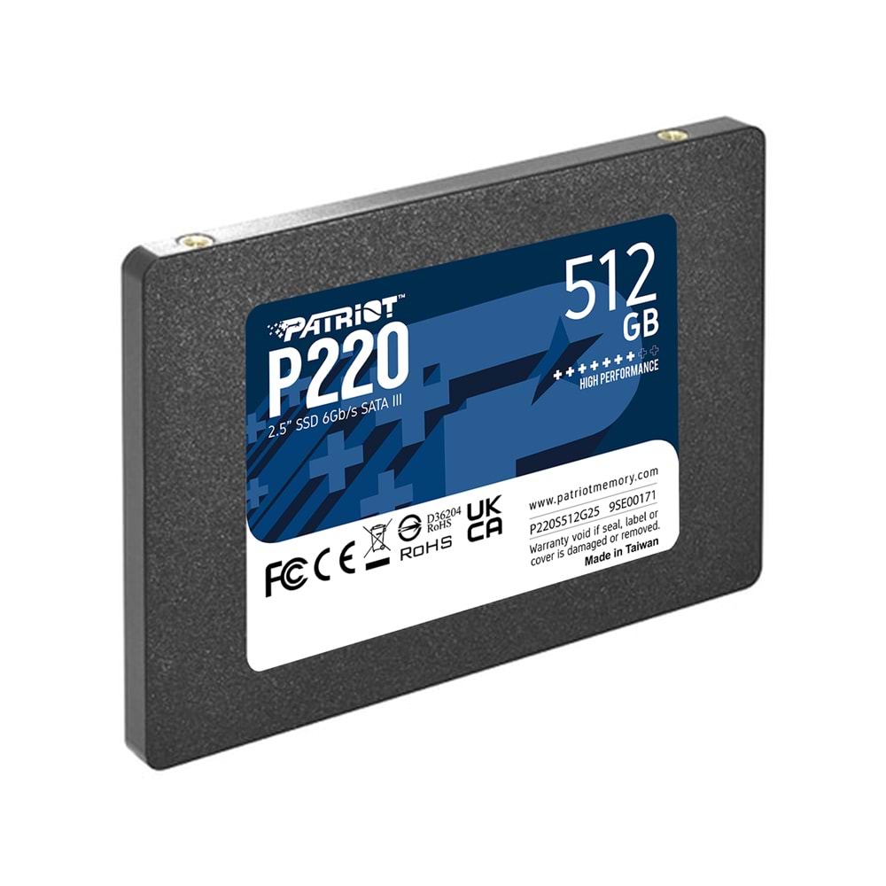 Patriot P220 512GB 550/500MB/s 2.5" SATA3 SSD Disk (P220S512G25)