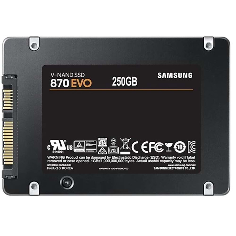 250GB SAMSUNG 870 560/530MB/s EVO MZ-77E250BW SSD