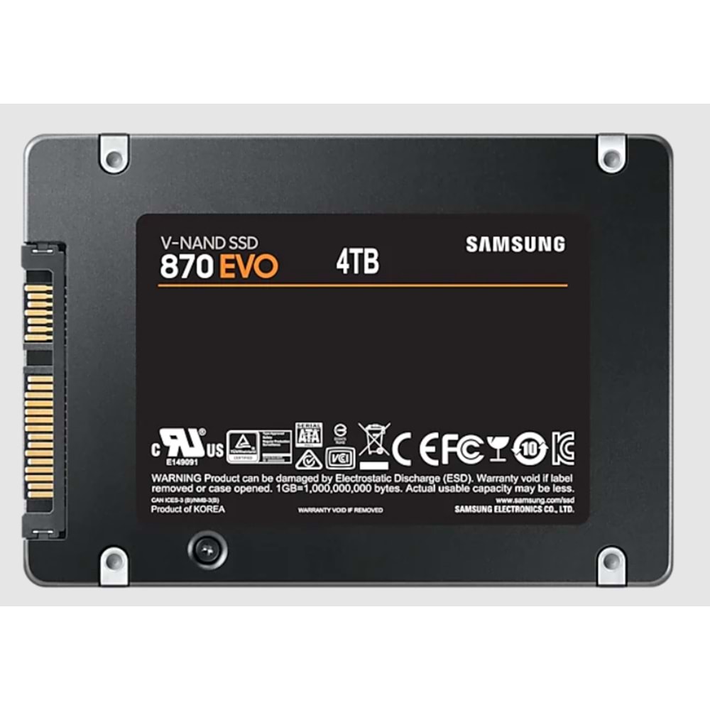 4TB SAMSUNG 870 EVO 560/530MB/s MZ-77E4T0BW SSD (Resmi Distribütör Garantili)