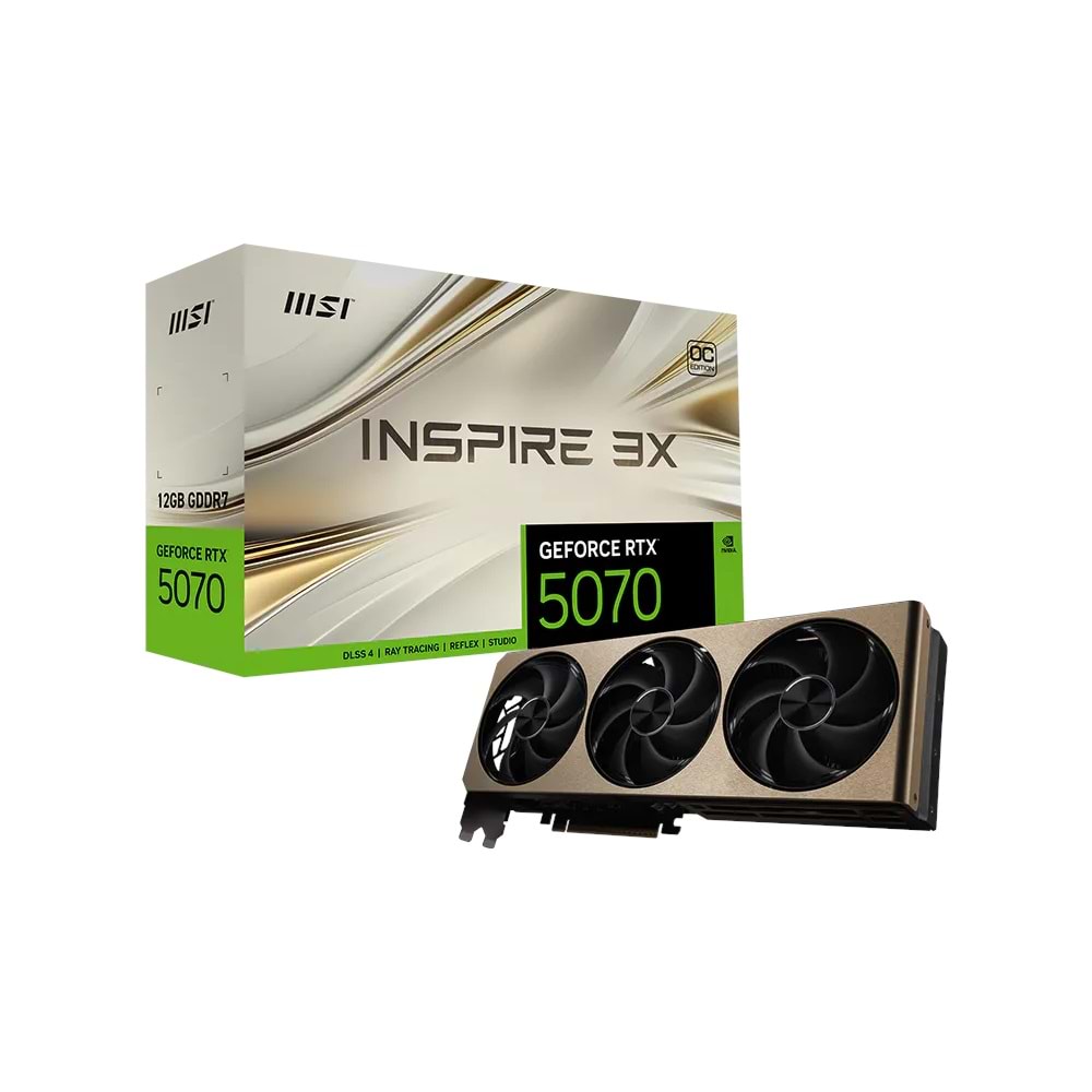 MSI GEFORCE RTX 5070 12G INSPIRE 3X OC 192BIT