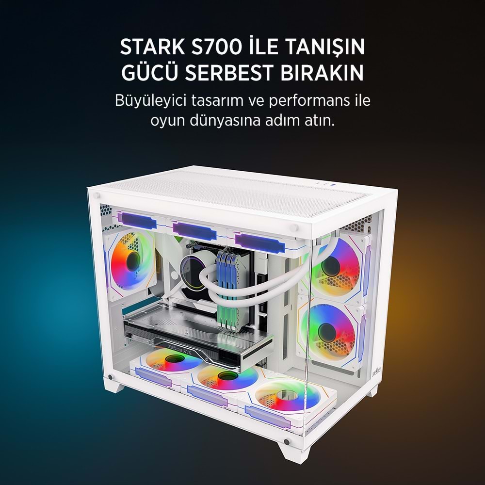 JAMES DONKEY STARK S700 BEYAZ GAMING KASA (NO PSU)