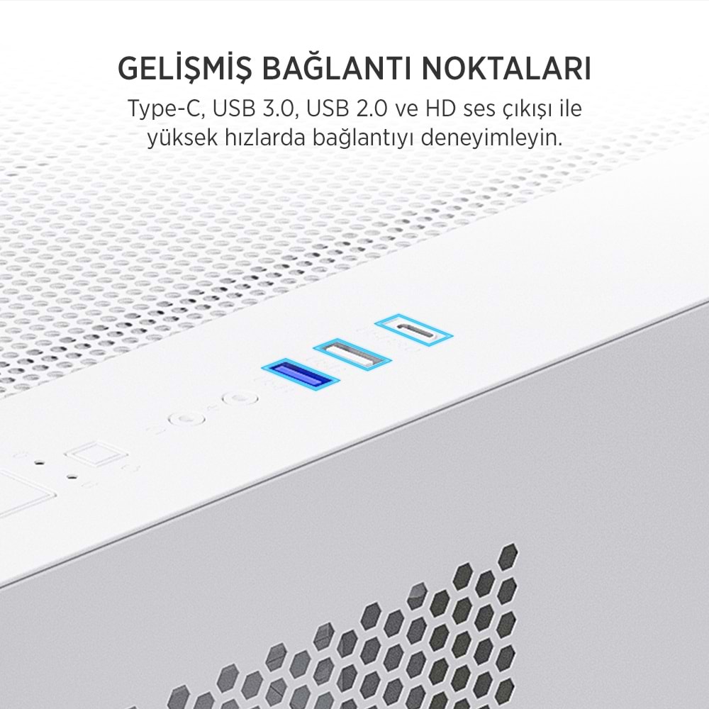 JAMES DONKEY STARK S700 BEYAZ GAMING KASA (NO PSU)