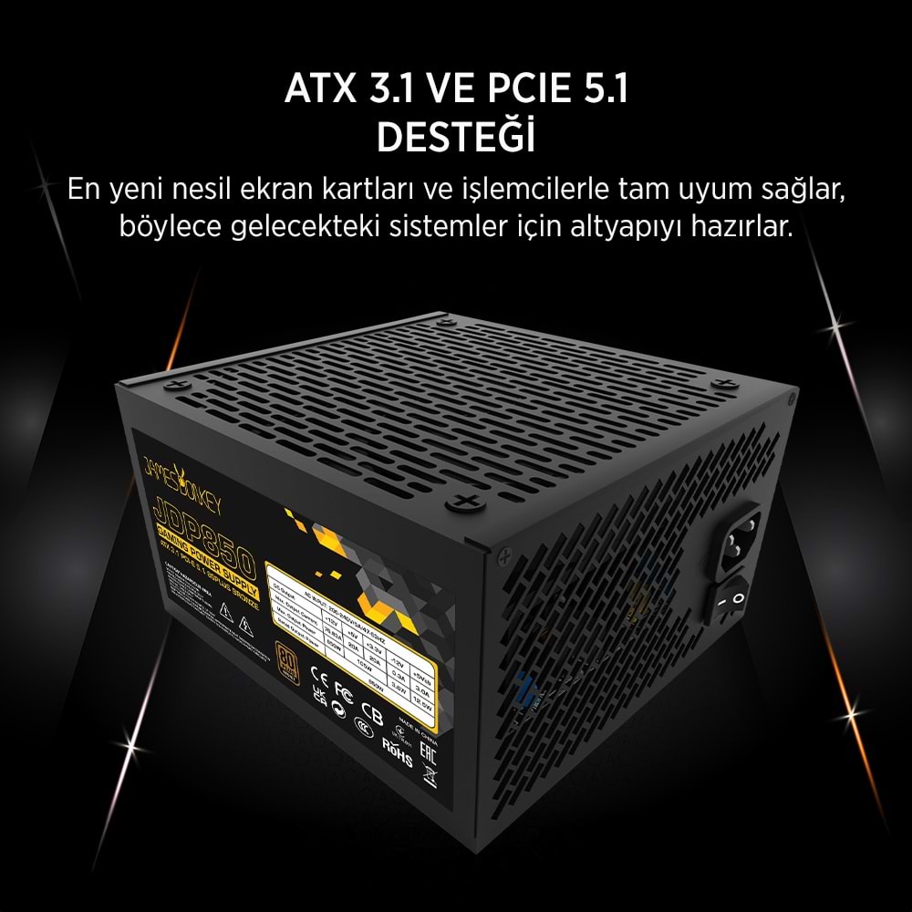 JAMES DONKEY JDP850 APFC 12CM 80+ BRONZE 850W PSU
