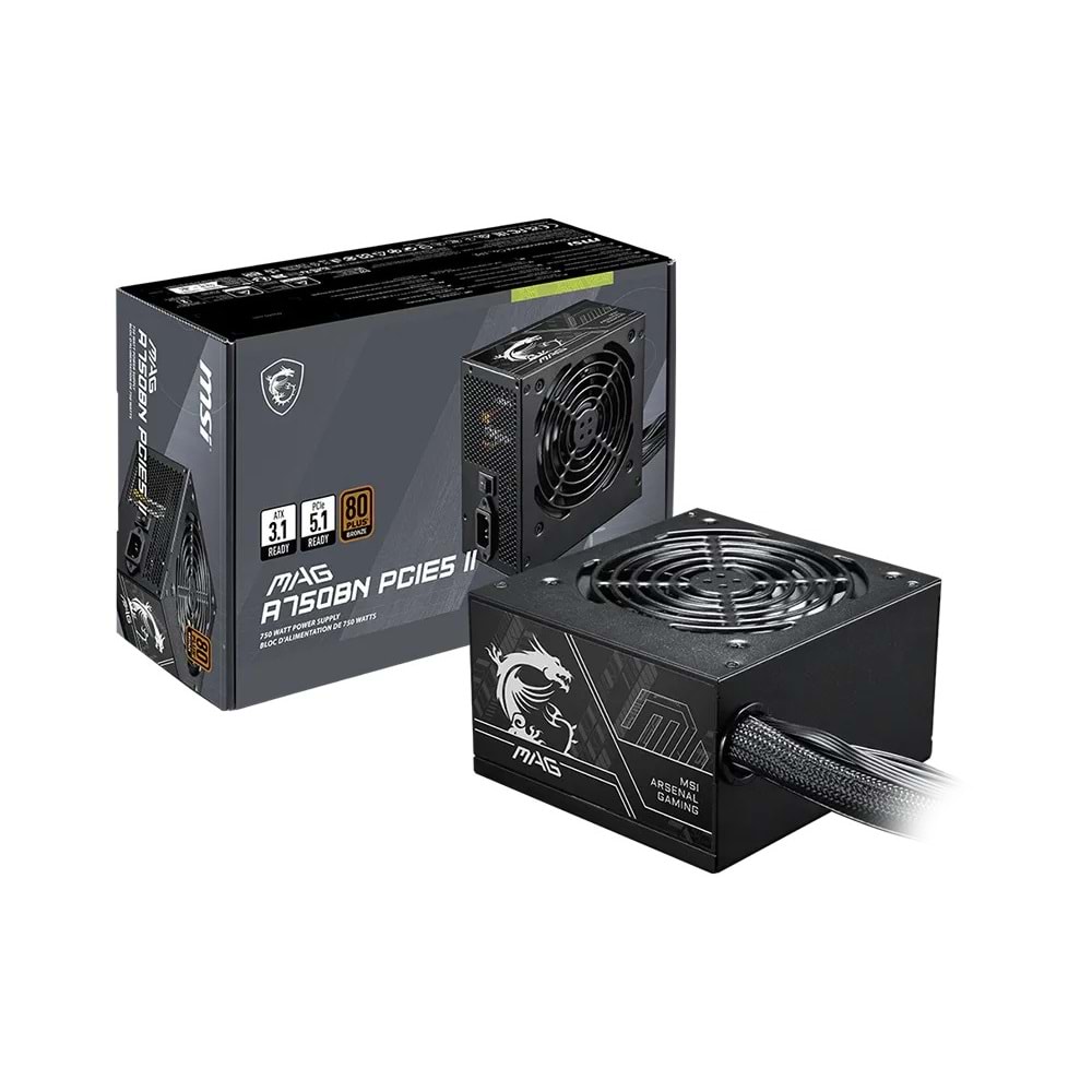 MSI MAG A750BN PCIE5 II 750W 80+ Bronze NMODULAR