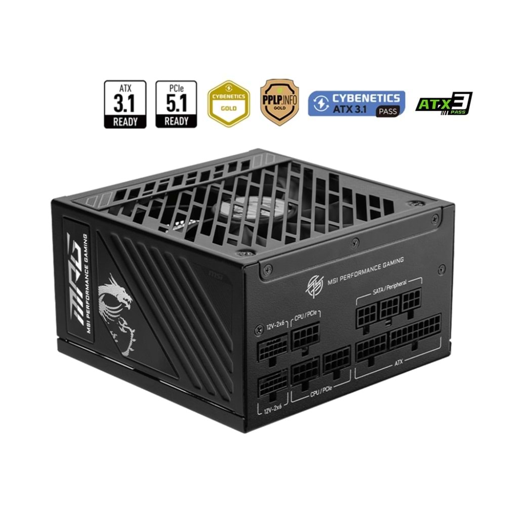 MSI MPG A850GS PCIE5 850W 80+ GOLD PSU FULLMODULAR