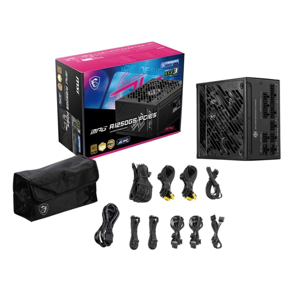 MSI MPG A1250GS PCIE5 1250W 80+ GOLD PSU