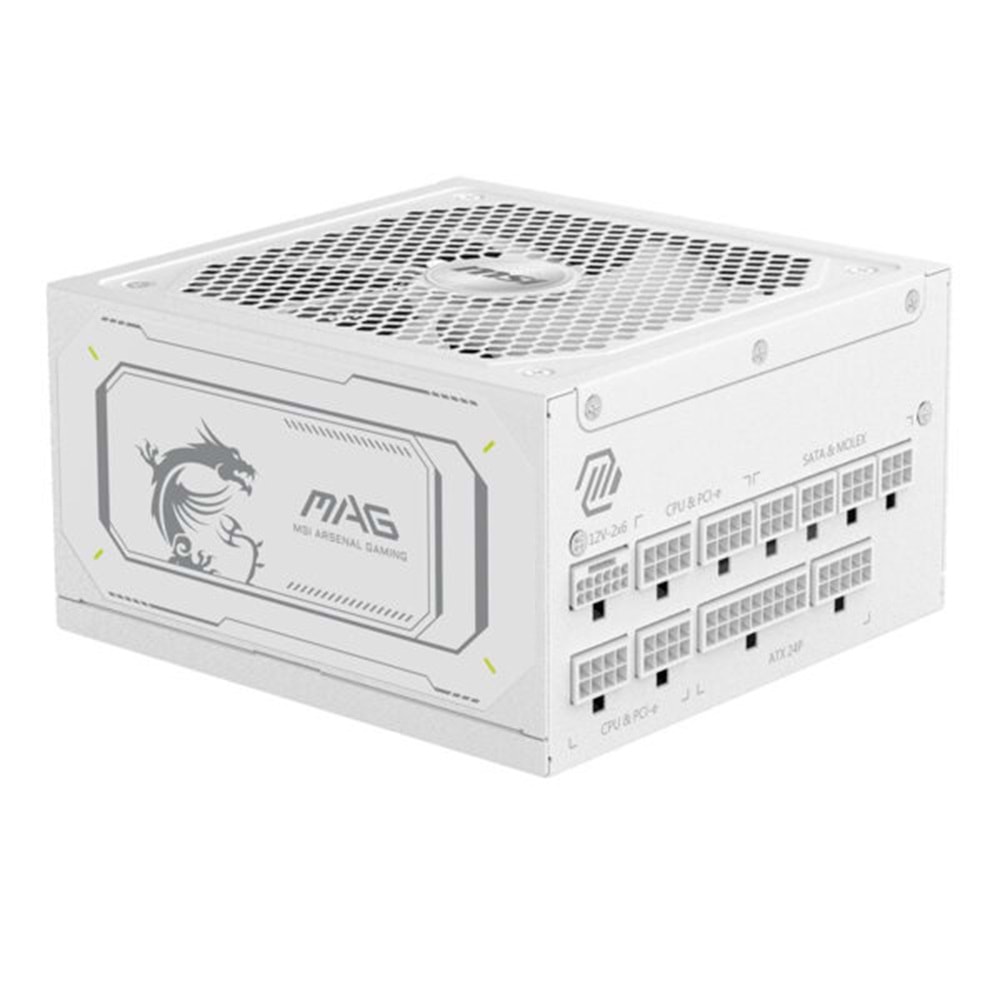 MSI MAG 1000GL PCIE5 WHITE 1000W 80+ GOLD POWER