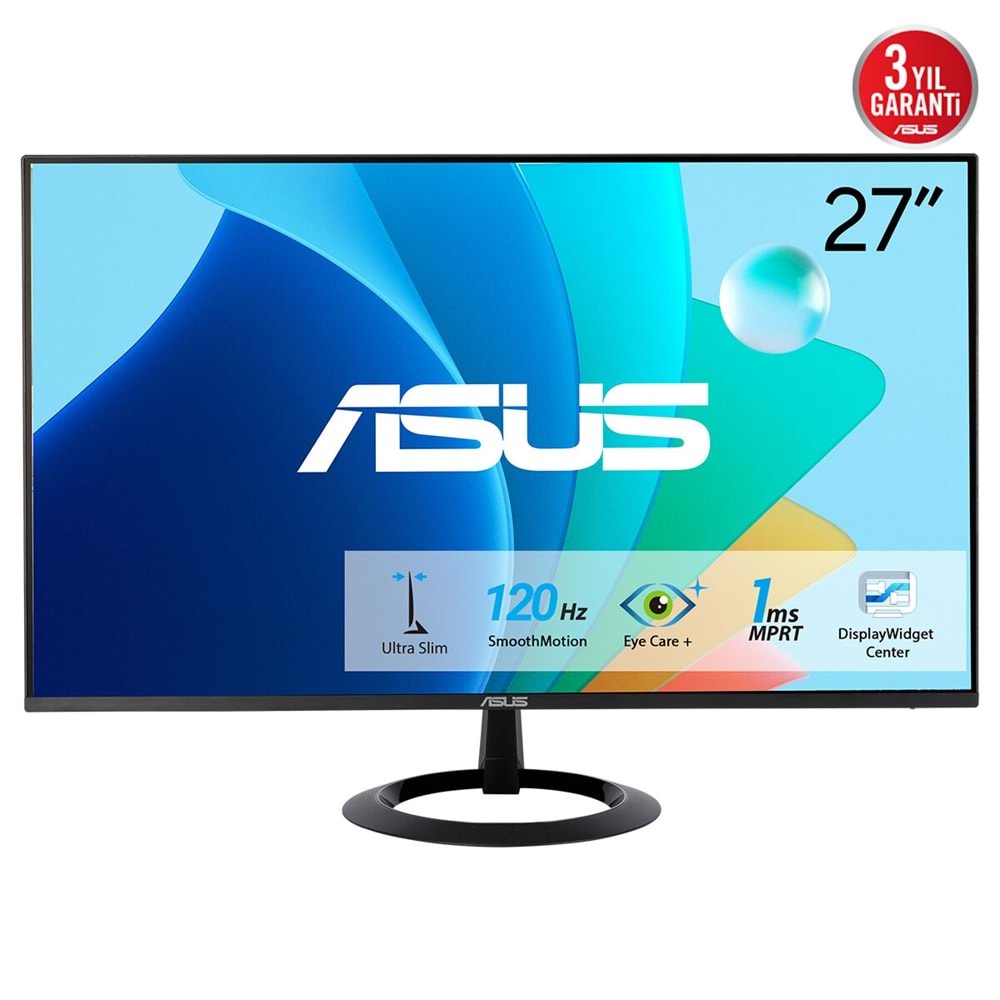 27 ASUS VZ279HG 1MS 120HZ HDMI VGA IPS ÇERÇEVESİZ ULTRA SLIM