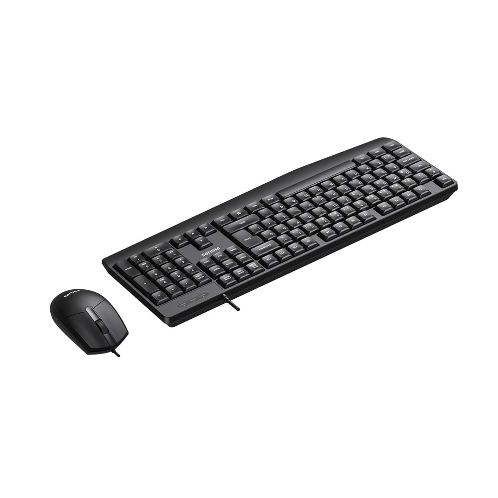 PHILIPS KABLOLU KLAVYE&MOUSE SET SPT6237B SİYAH