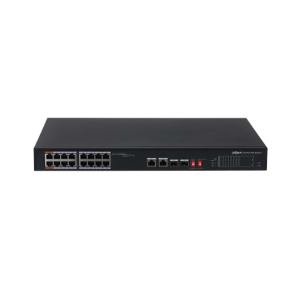 DAHUA PFS3218-16ET-135 16 PORT 16XFE-2XGE-2XGE/SFP 135W YÖNETİLEMEZ POE SWİTCH