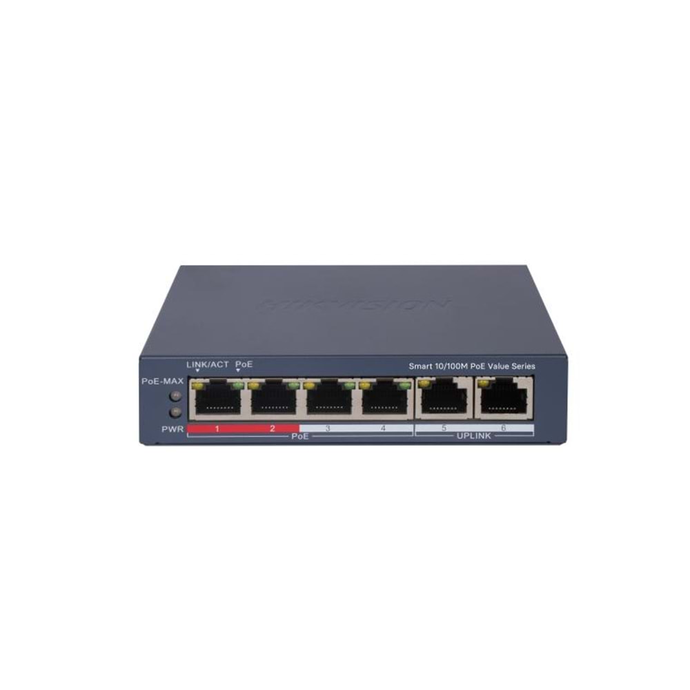 HIKVISION DS-3E1106P-EI/M 4XFE+2XFE 45W POE SWITCH