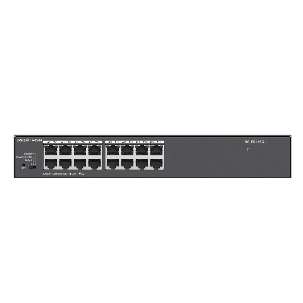 RUİJİE-REYEE RG-ES116G-L 16xGE YÖNETİLEMEZ NETWORK SWİTCH