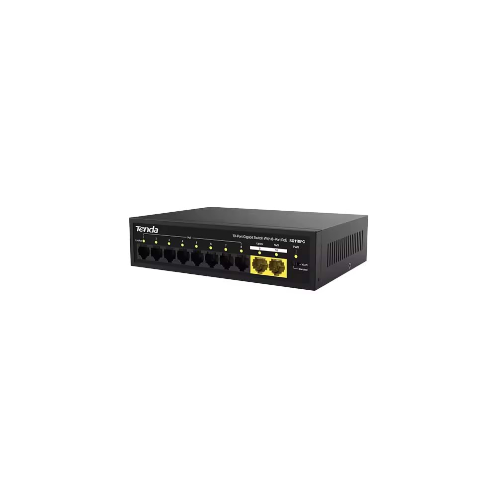 TENDA S110GPC 10 PORT 10/100/1000 MBPS POE SWITCH
