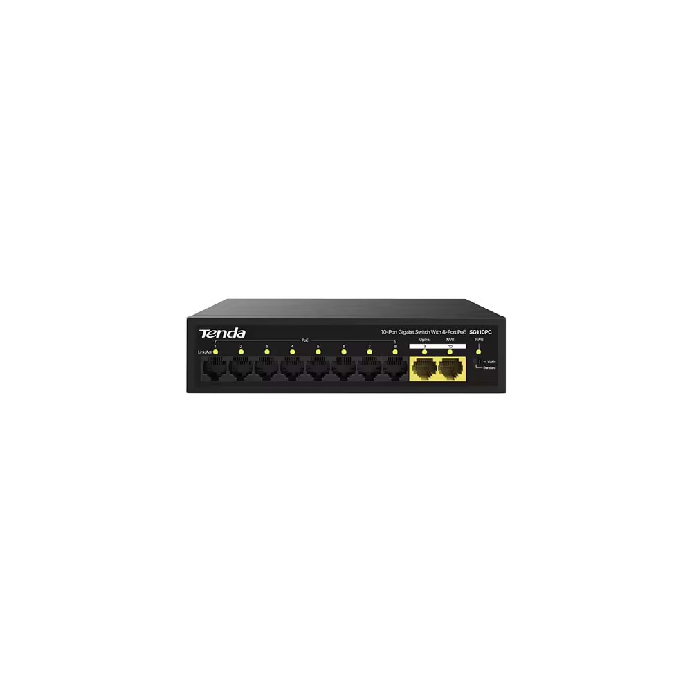 TENDA S110GPC 10 PORT 10/100/1000 MBPS POE SWITCH