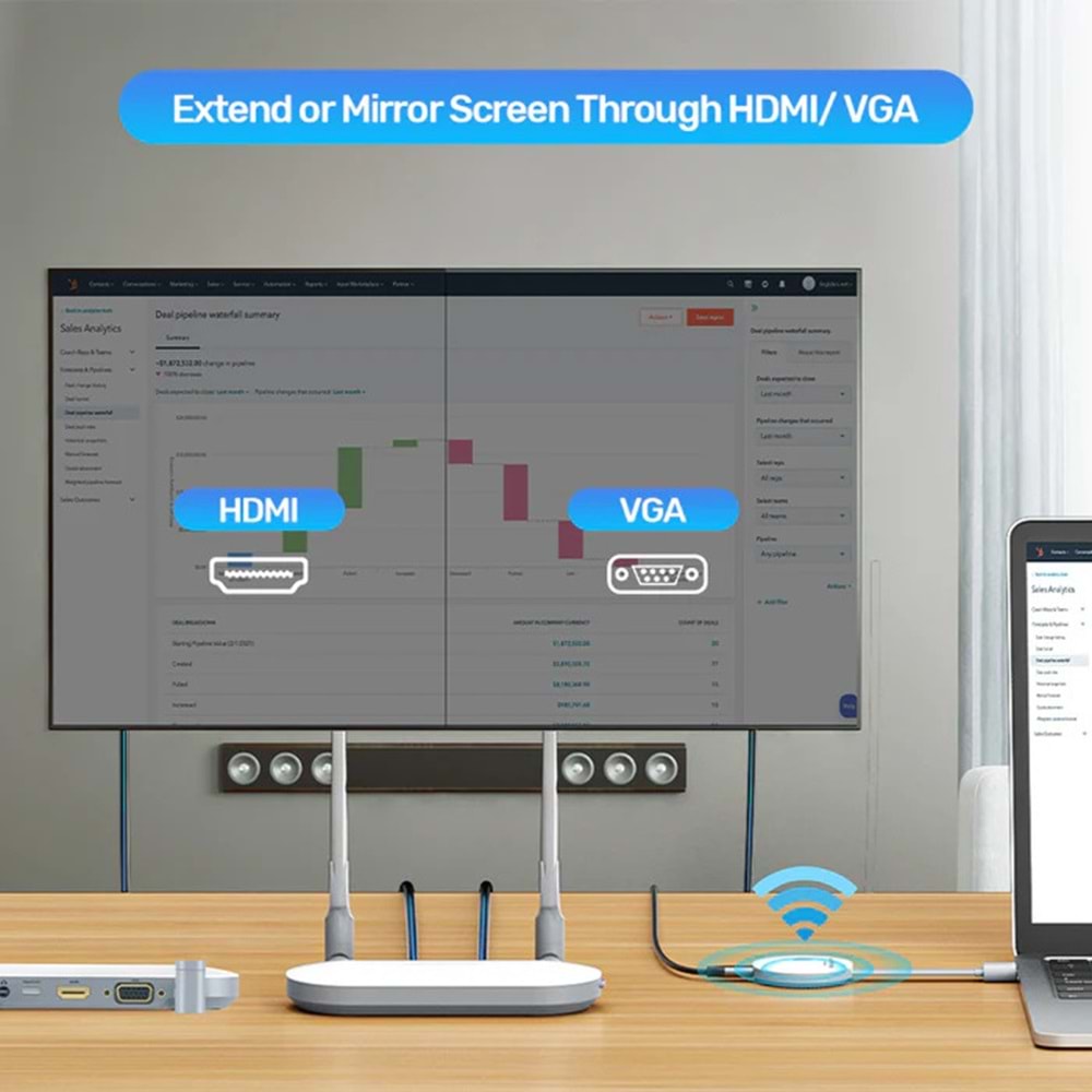 UNITEK KABLOSUZ HDMI VERİCİ & ALICI KIİTİ (V1183A01)