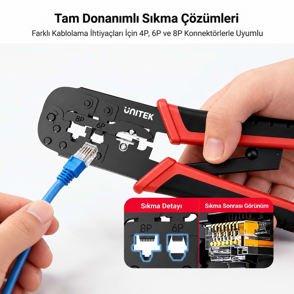 UNITEK 4P/6P/8P CIRCIRLI SIKMA ALETİ (OT136ARD01)
