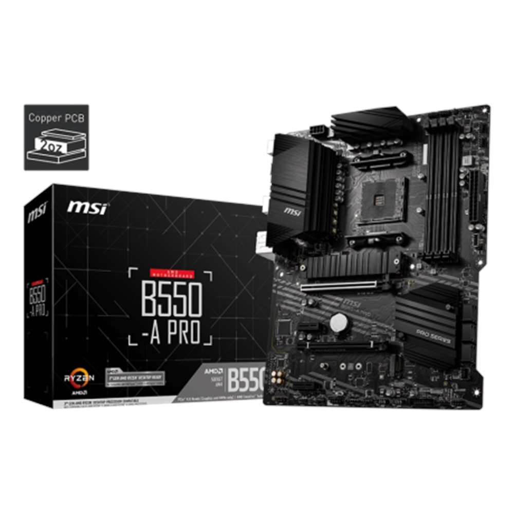 MSI B550-A PRO AM4 DDR4 4400 OC HDMI DP M.2 ANAKART