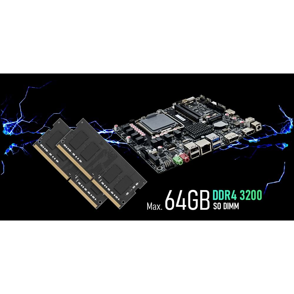 PRITTEC OX1 Q7-TH610L MINI PC I5-12400 / 8GB / 512 Nvme M2 / Free Dos