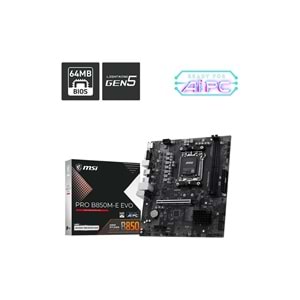MSI PRO B850M-E EVO DDR5 ANAKART 8200MHz(OC)