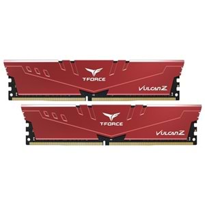 Team T-Force Vulcan Z Red 32GB 2x16GB 3200MHz CL16 DDR4 Gaming Ram (TLZRD432G3200HC16FDC01)