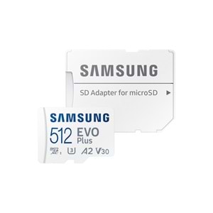 512GB SAMSUNG EVO PLUS MICROSDXC UHS-I U3 V30 A2 160MB/s MB-MC512SA/TR