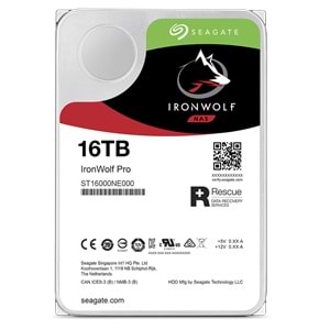 16TB SEAGATE IRONWOLF 7200 256M NAS ST16000NT001
