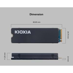 Kioxia Exceria Heatsink LSC11K1T02G8 1TB Gen4x4 62