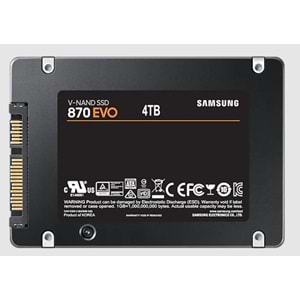4TB SAMSUNG 870 EVO 560/530MB/s MZ-77E4T0BW SSD (Resmi Distribütör Garantili)