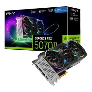 PNY RTX 5070 Ti OC ARGB Siyah Ekran Kartı (VCG5070T16TFXXPB1-O)