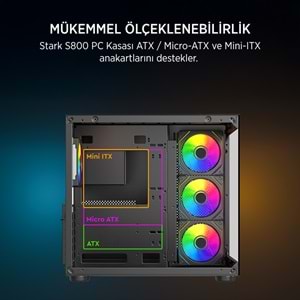 JAMES DONKEY STARK S800 4X ARGB SIYAH GAMING KASA