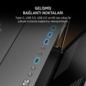 JAMES DONKEY STARK S800 4X ARGB SIYAH GAMING KASA