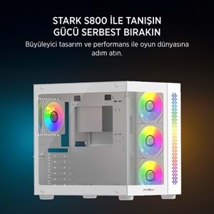 JAMES DONKEY STARK S800 4X ARGB BEYAZ GAMING KASA