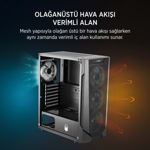 JAMES DONKEY HELIX H800 4XRBW ATX 550W GAMING KASA