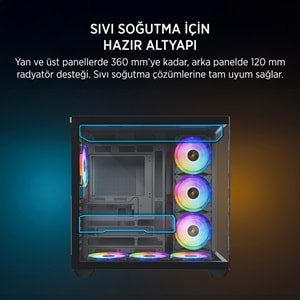 JAMES DONKEY STARK S801 7X ARGB 650W GAMING CASE BLACK