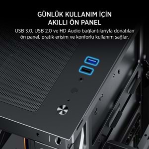 JAMES DONKEY STARK S801 7X ARGB 650W GAMING CASE BLACK