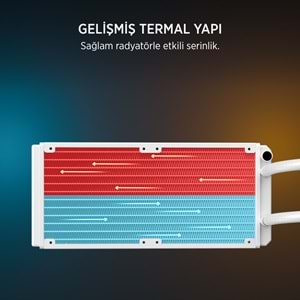 James Donkey Lugis JDC240 ARGB 240mm Beyaz Sıvı İşlemci Soğutucu AM5 ve LGA1700 Uyumlu