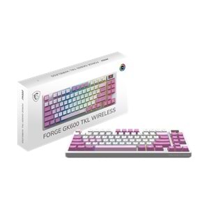 MSI FORGE GK600 TKL W VIOLET TR GAMING KLAVYE