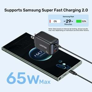 UNITEK 65W MAX GAN SARJ ISTASYONU (P1130ABK01-EU)