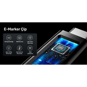 UNITEK 240W USB4 TYPE-C KABLO (C14100ABK01-2M)