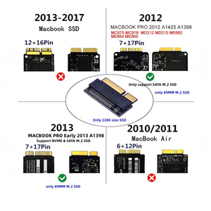 MACBOOK A1465 A1398 SSD ÇEVİRİCİ 2013 ÖNCESİ